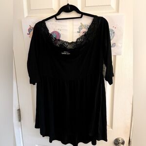 NWT Torrid Off the Shoulder Babydoll Top Size 2